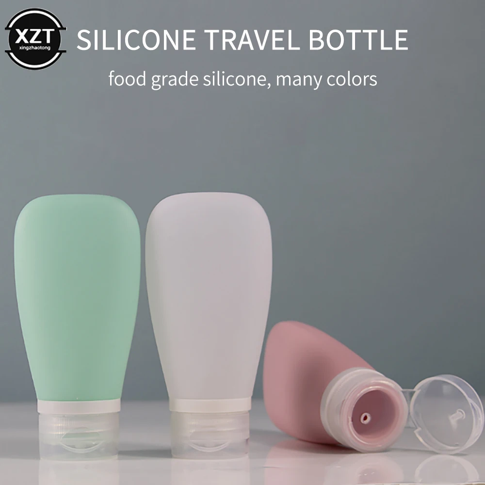 Botella dispensadora de silicona, productos para el cuidado de la piel, Gel de ducha, champú, botella exprimible portátil para el exterior, Kit de