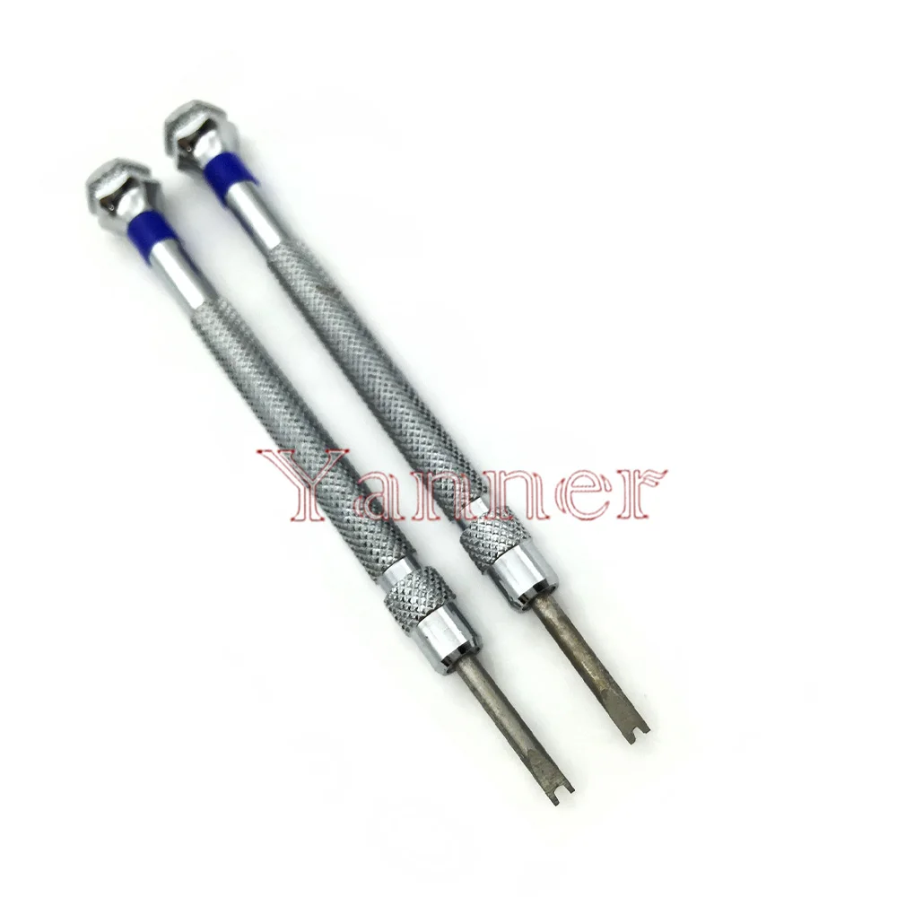 2 sztuk/partia H typ śrubokręt dla Hublot zegarek Bezel pasek pasek zegarek Repair Tool-podwójne ostrze 1.0mm i 1.5mm Herramientas