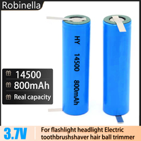 14500 Battery 3.7V 800mAh Lithium Rechargeable Batteries ICR14500 Welded Joint Li-ion Cells for Flashlight Headlight AA Battery