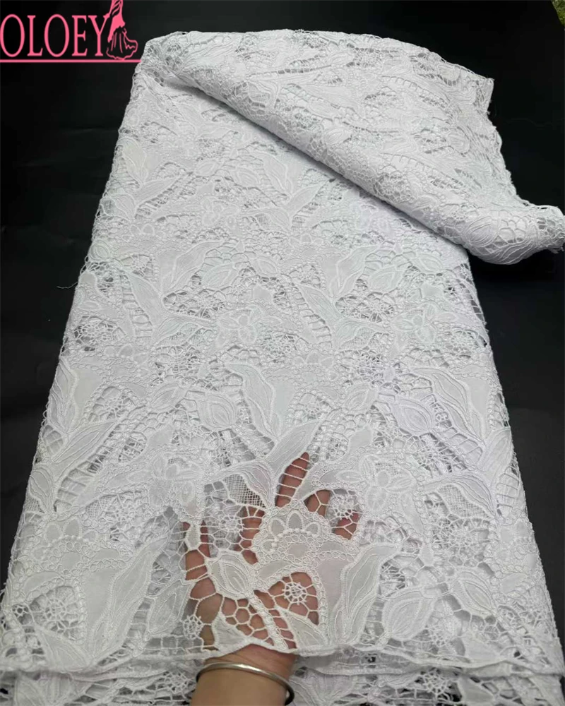 OLOEYÚltimo encaje de gasa suizo, tela africana Bazin Riche, tela de encaje nigeriano 100% algodón para vestido de fiesta