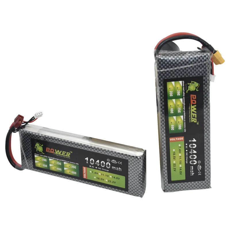 Imagem -03 - Bateria Lipo 2s 7.4v 10400mah 30c com t Deans Xt60 Ec5 Trx Conector para rc Brinquedo Carro Caminhão Barco Drone rc Peças Recarregáveis 7.4v