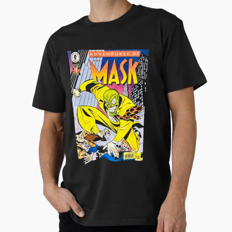 

80s Vintage The Mask 1212 Jim Carrey Movie Retro Gift shirt for men 100% cotton Print Graphic Clothes All size Tops