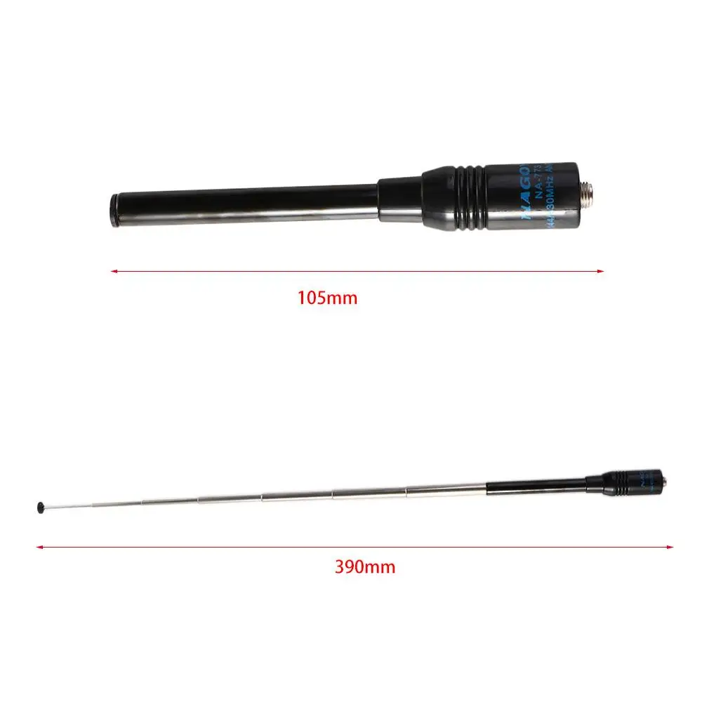 Black for Baofeng UV-5R Intercom Supplies UHF+VHF Communication Equipment Walkie-talkie Aerial Telescopic Antenna SMA-F Antenna