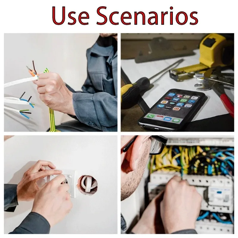 4 قطعة جهاز قياس الجهد الكهربائي عدم الاتصال القلم مفك كهربائي ذكي كاشف الطاقة جهاز فحص الدائرة الكهربائية للاختبار الكهربائي الآمن