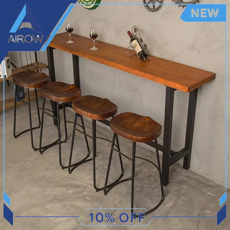 for Simple Modern Bar Table Rectangular Wall Mounted High Top Counter for Cafe Home Kitchen Dining Room Furniture Decor