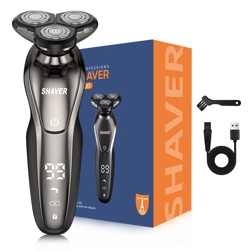 

Men's electric shaver, rechargeable rotary shaver, Father's Day gift for dad, man, husband, boyfriend