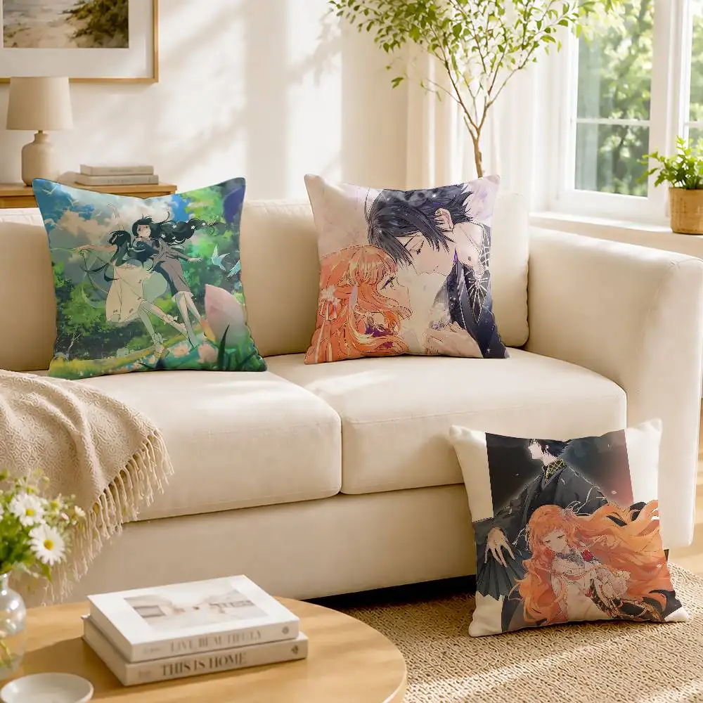 Hinagiku Rosei Agents of the Four Seasons Customizable Square Cushion Cover Double Sided Print Pillow Case