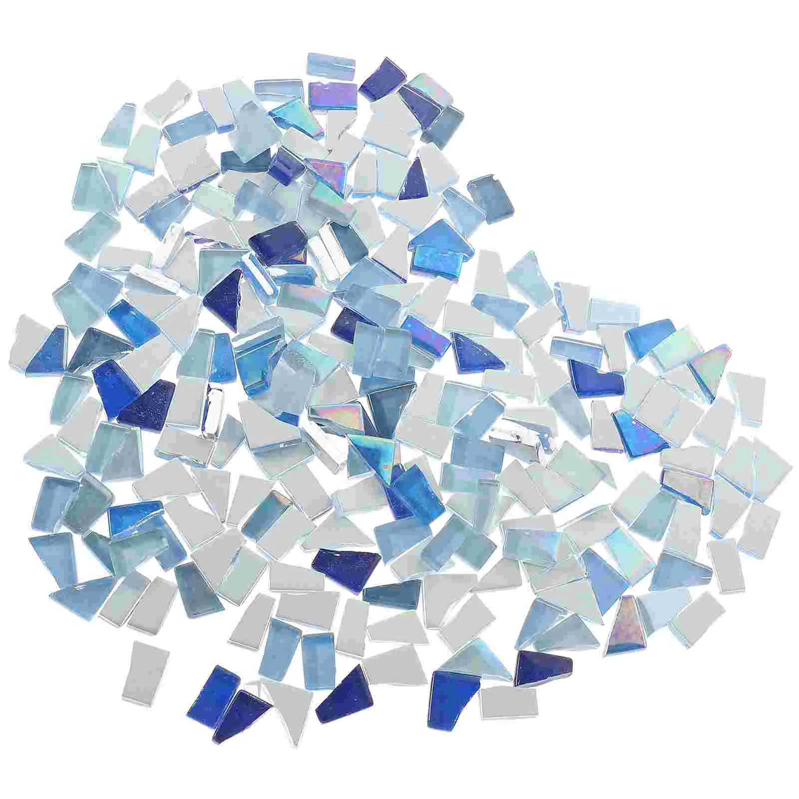 Faux Plant Handmade Mosaic Fragments Green DIY Irregular Shaped 250g Supplies Suite Blue Flat Decorative Tiles