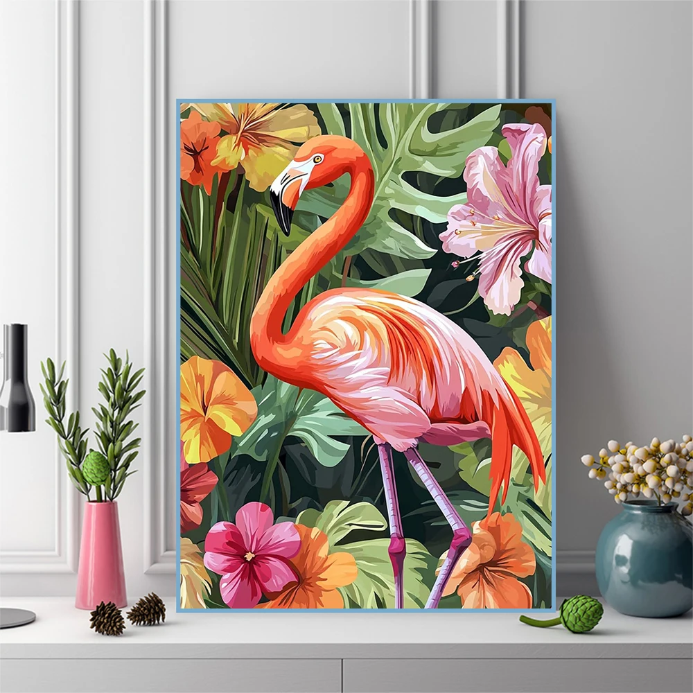 Full Square Round Diamond Painting Flamingo Animal DIY Diamond Mosaic Flower Cross Stitch Kits Embroidery Child Gift