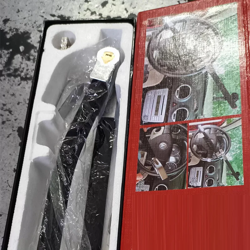 Car Steering Wheel Lock Anti-Theft Folding Lock Easy to Store Central Lock Fits All Vehicle Models Interior Security Accessory