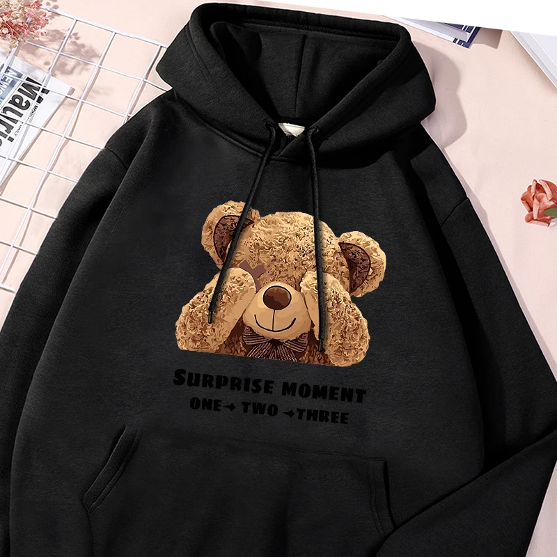 Surprise Moment One Two Three Printing Man Hoodies Autumn Warm Hoodie Casual Fashion Hoody Fleece Loose Comfortable Pullover