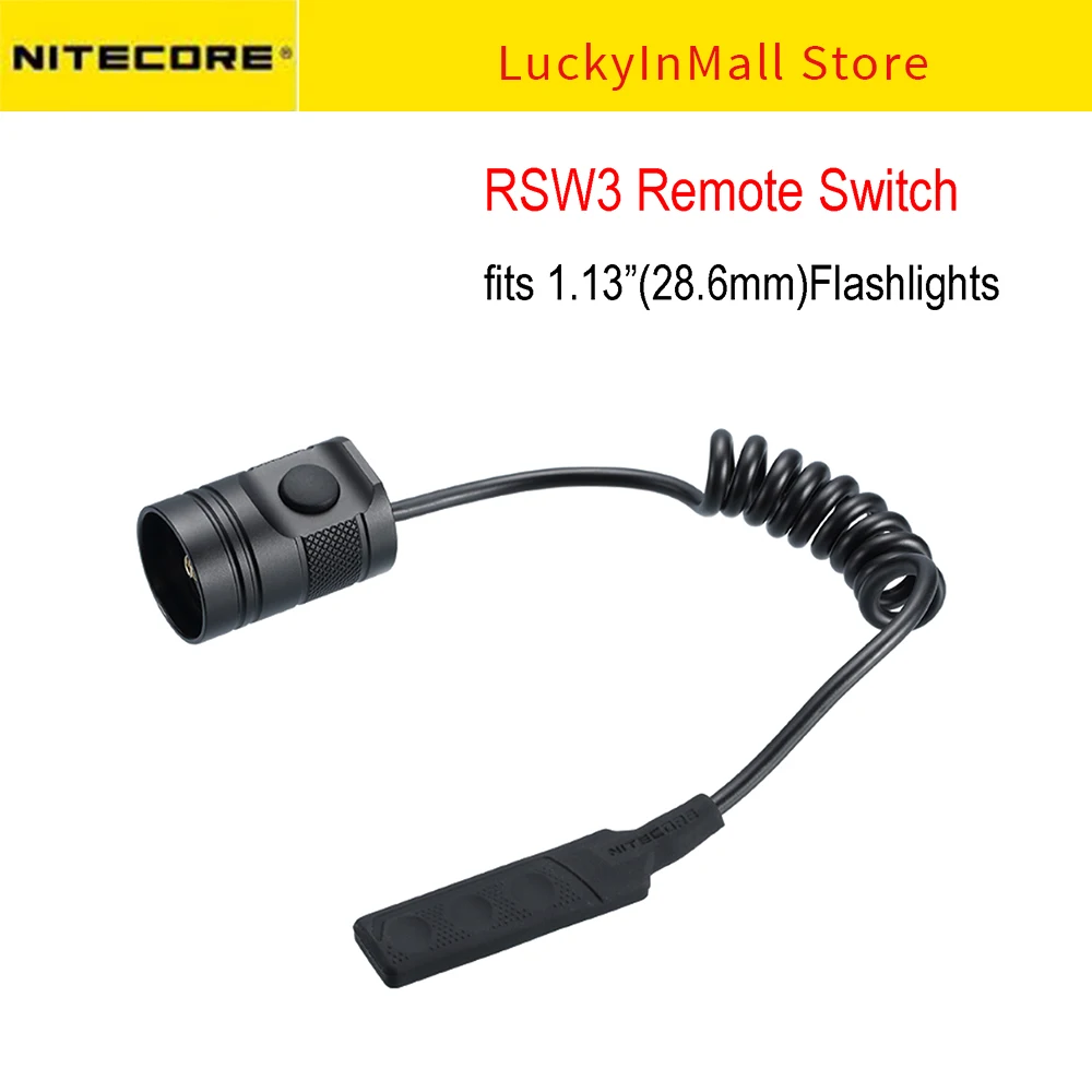 

Nitecore RSW3 Tactical Remote Pressure Switch Side Switch And Pressure Pad Durable Coil Cable For New P12 New P30 Flashlights