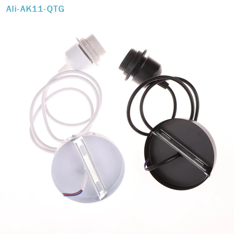 NEW 1 Set Nordic Half Teeth Lampshade Base Vintage E27 Hanging Lamp Holders With 0.8/1/1.2/1.5M Cable Ceiling Lamp Holder Socket
