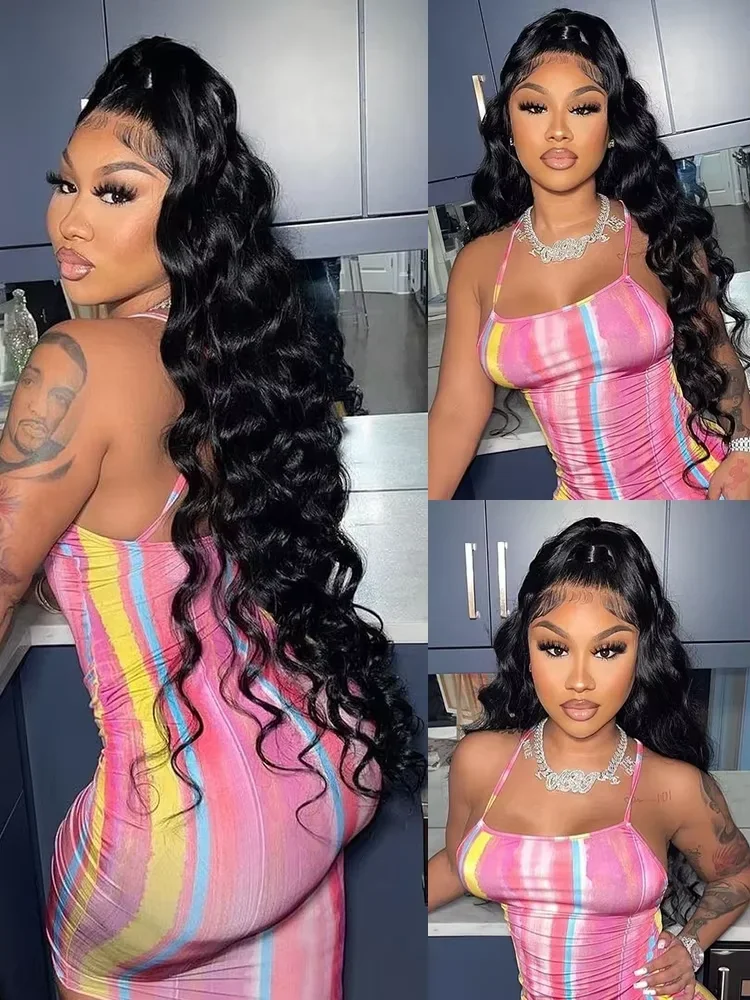 

Свободная Глубокая Волна 360 HD Парик Фронта Шнурка Человеческих Волос Плотность 250 Бразильские Вьющиеся Натуральные Волны 13x6 Парик Фронта Шнурка Предварительно Сорванные 38 40