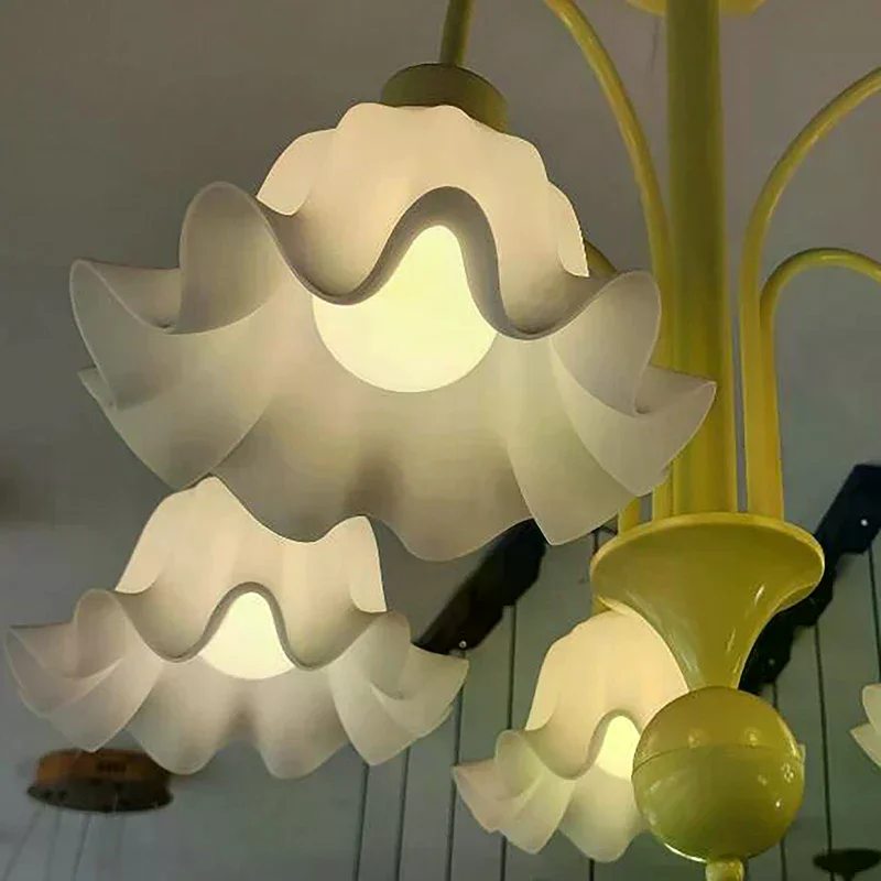 E27 Acrylic Bell Orchid Lampshade Hanging Lamp Accessories Table Parts Diy Wall Night Restaurant Chandelier Replacement