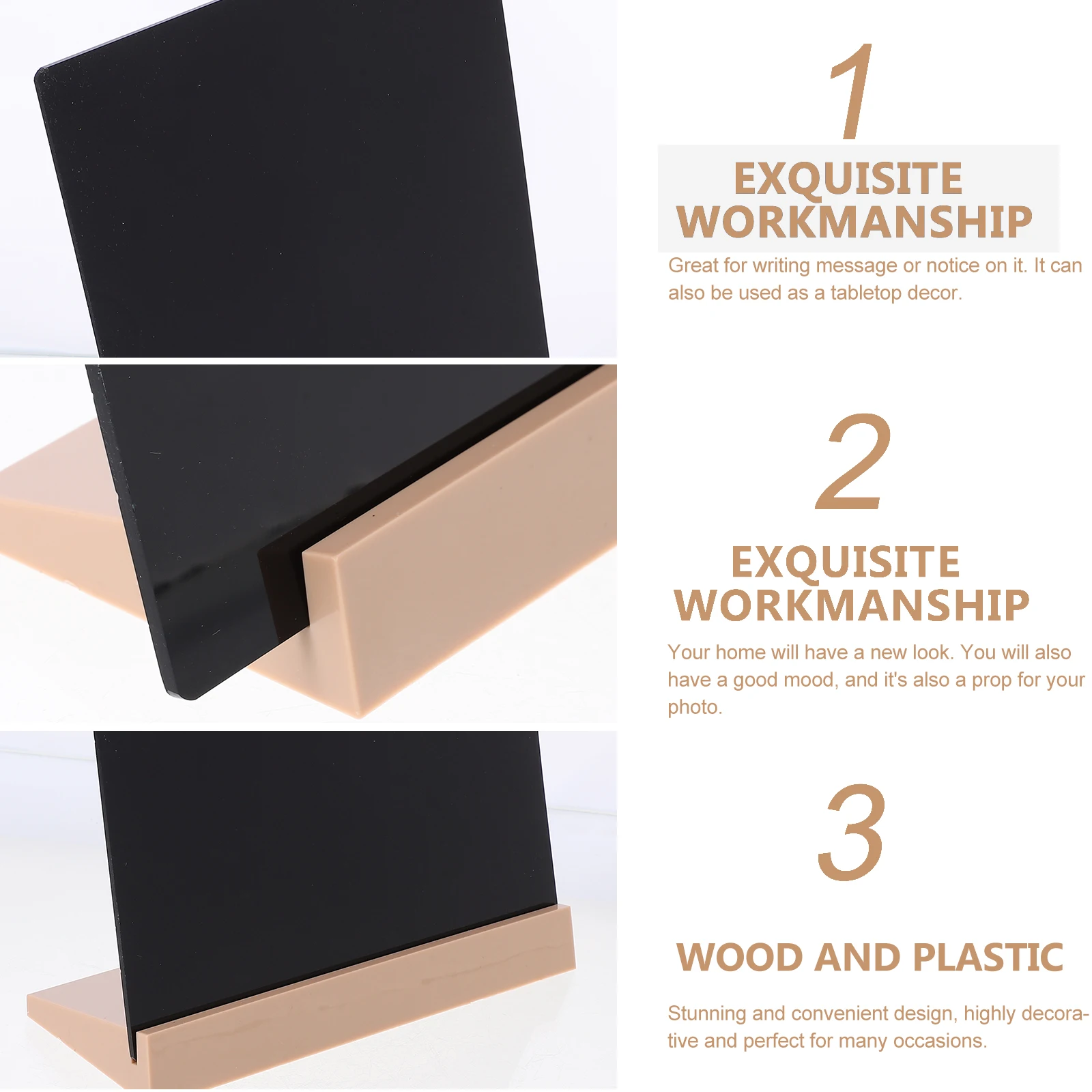 

1 set Small Blackboard 20x30cm Mini Chalkboard Stands Tabletop Signs Menu Wood Office Message Board Home Decor Christmas Gift