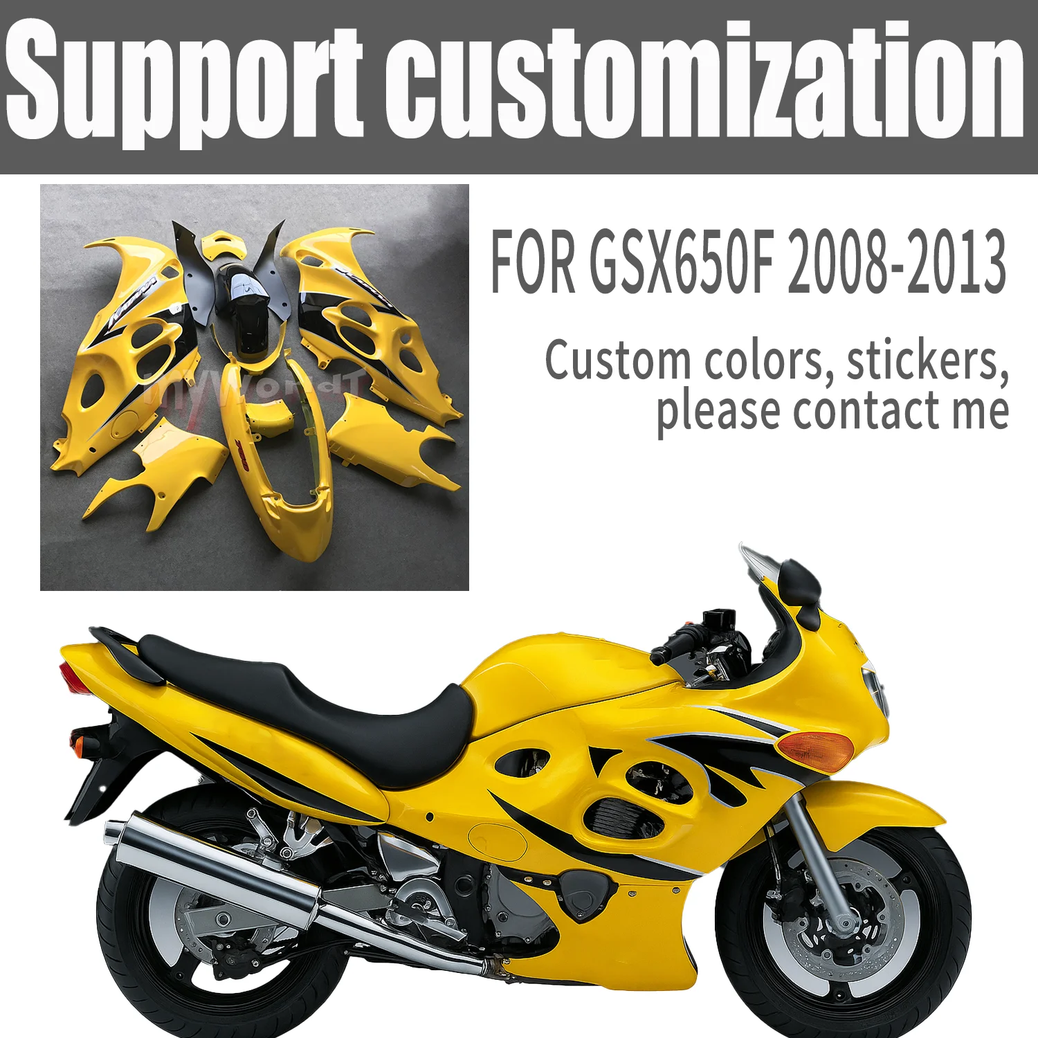 

Комплект обтекателя кузова, комплект панелей, подходит для Suzuki Katana GSX600F GSX750F 2003-2006 2004 2005