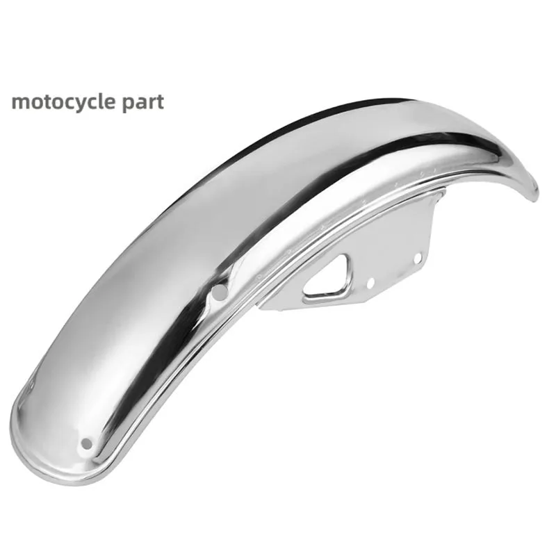 Retro Motorcycle Custom Parts Front Fender GN125 Front Mudguard Front Mudguard Plate Black Electroplated Stainless Steel - Detail 1