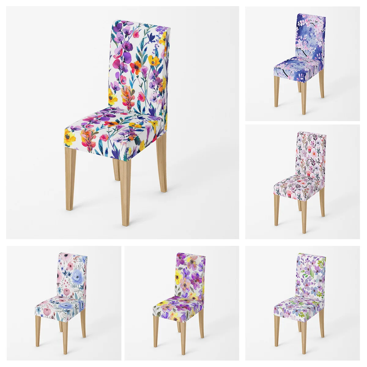 

1pcs Geometric Chair Covers For Dining Room Elastic Chair Seat Cover Protective Case for Kitchen Restaurant Banquet Hotel