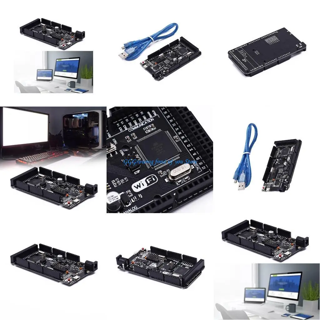 

H9EB 32MB Memory ATmega2560 + WiFi Atmega2560 Esp8266 USB Ch340G for ATmega2560 Development Board Accessory