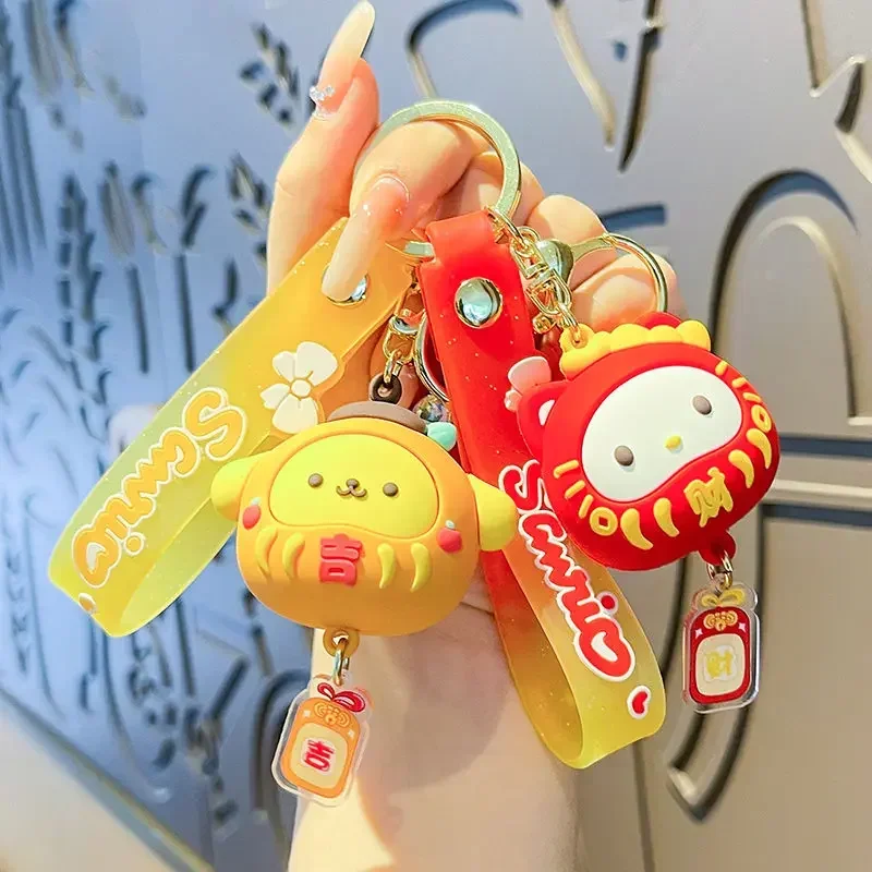 Sanrio Cinnamoroll Kuromi Anime Kawaii Ins Key Chain Pendant Cute Cartoon My Melody Bag Hanging Decoration Toys for Kids