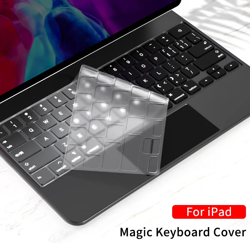 Capa de teclado para iPad Pro 12.9 Pro 11 Capa transparente de TPU para filme de teclado mágico dos EUA