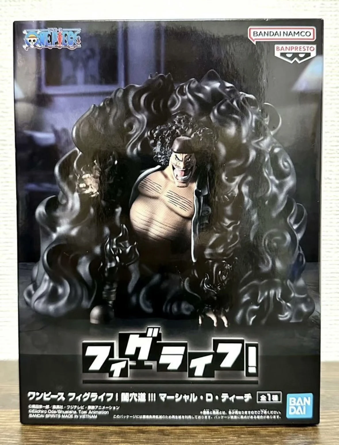 

Официально лицензированная фигурка BANPRESTO Fig Life Dark Cave Road Marshall D Teach, аниме-модель, цельная фигурка, натуральная игрушка