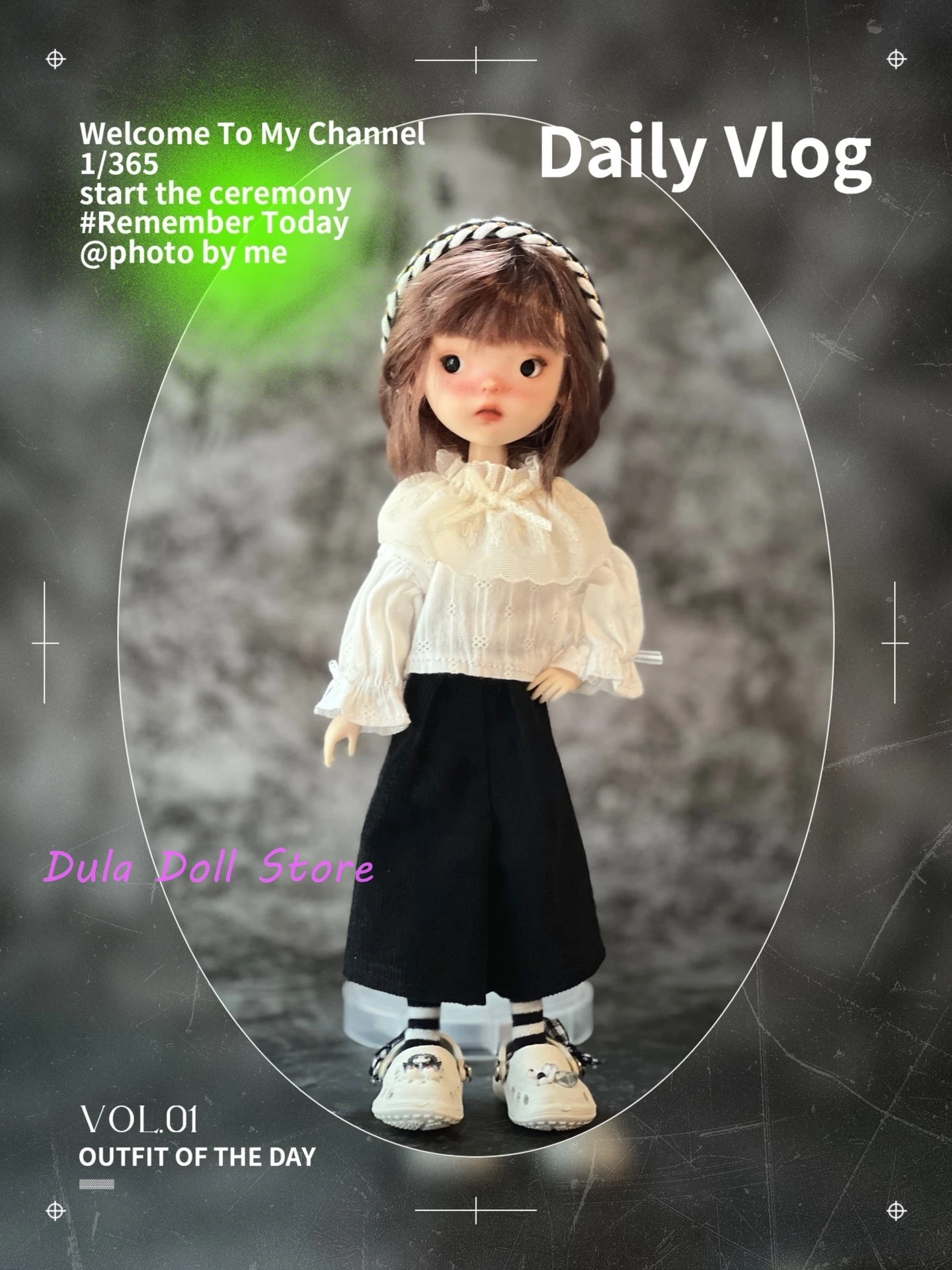 Ubranka dla lalek Dula, czarno-biały strój dla sióstr, pasuje do Blythe, Qbaby, ob24, ob22, Landazz, Landoudou, Azone, Licca, ICY, JerryB, 1/6