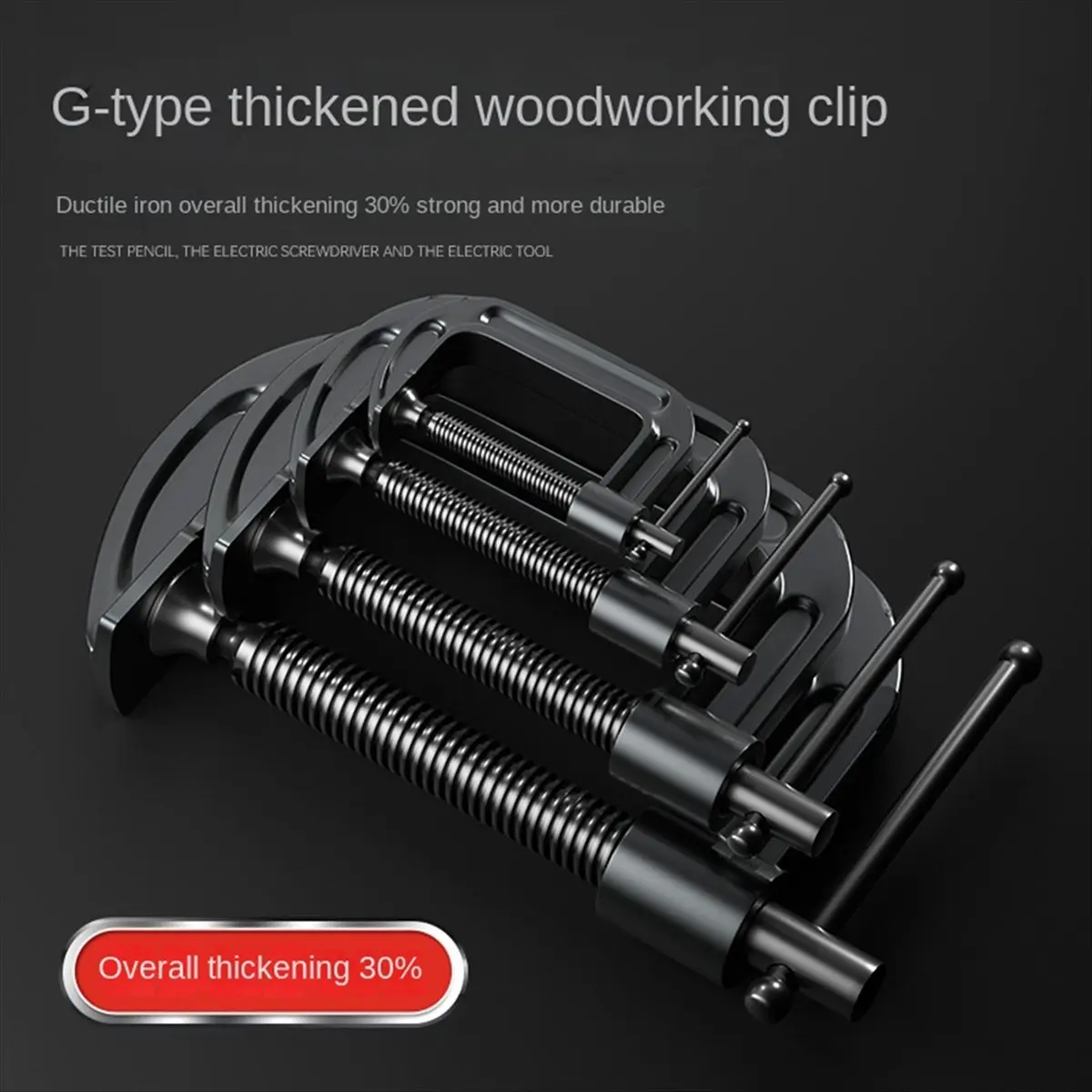 HGHO Heavy Duty G Clamp with Opening, G-Type Thickened Woodworking Clamp, Suitable for Woodworking and Welding. 2 Inch