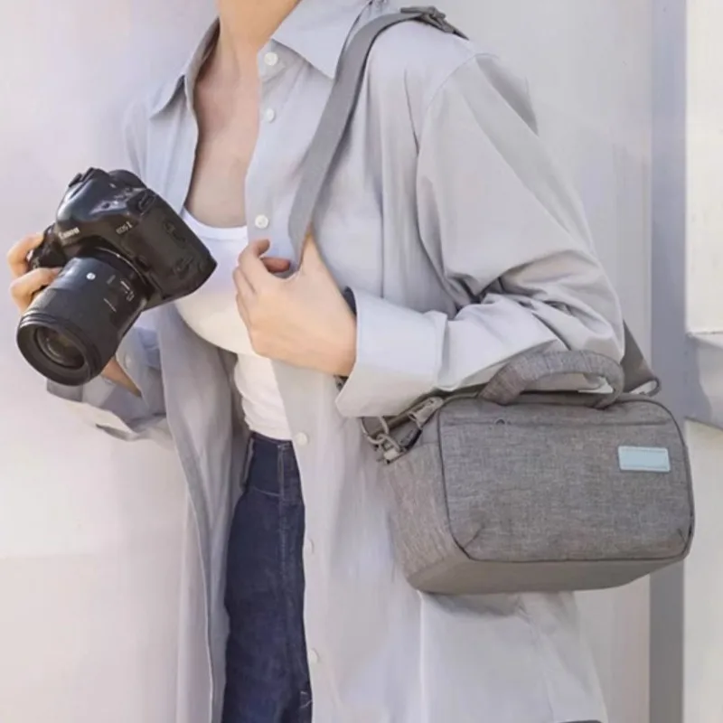 1pcs Lightweight Shoulder Handbag Camera Bag Large Capacity Portable for Canon DSLR Mirrorless Camera Travel Outdoor Use