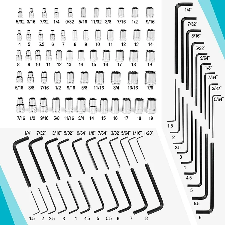 149pc Socket sets 90-Tooth Ratchet and Wrench Set Mechanics Tool Set for Auto Repair