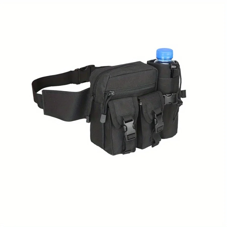 1pc Water Cups Storage Military Outdoor Fanny Pack Camouflage Men's Women's Water Bottle Waist Packs Sports Bag Hiking