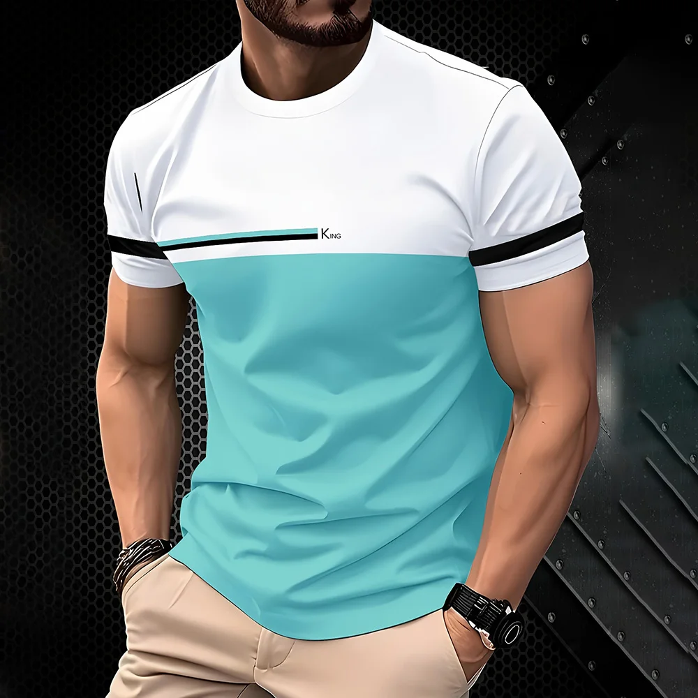 Summer Casual Fashion Men's T-Shirt Plus Size Simple Crew Neck Short Sleeve Clothing Outdoor Breathable 3D Printed Pullover Tops - Image 3
