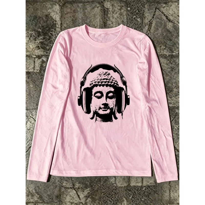Men's Long Sleeved T-shirt Fashionable Y2K Style Autumn and Winter New Item Suitable for Both Men and Women As A Base T-shirt