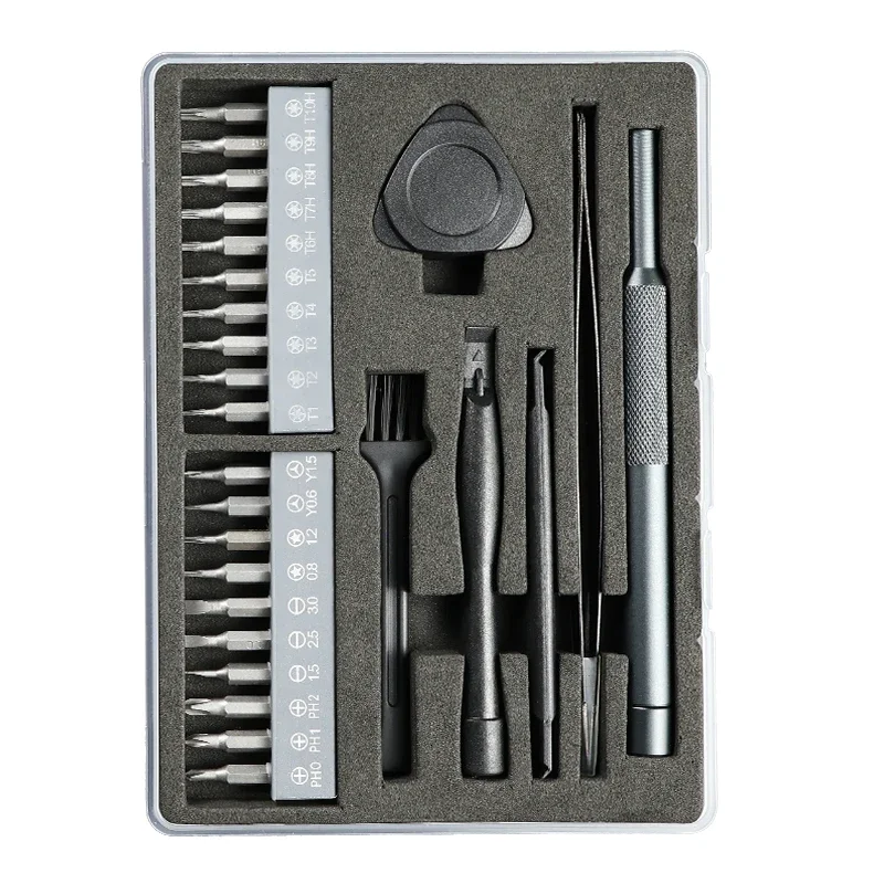 

26 in 1 precision screwdriver set, multifunctional home repair with S2 steel drill bit magnetic handle repair tool wrench socket
