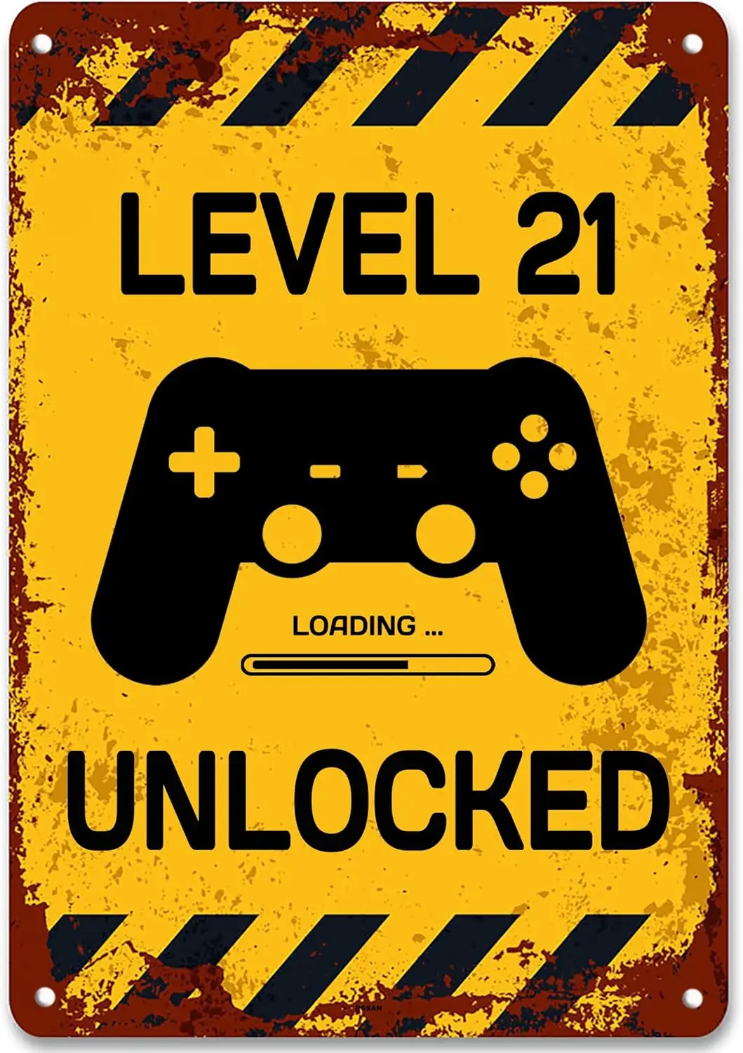 Vintage Metal Tin Sign Level 21 UNLOCKED Game Sign for Home Bar Pub Garage Wall Decor Bedroom Plaque Metal Signs