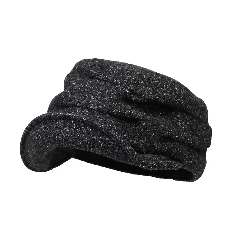 ‌Women's Newsboy Cap Autumn Winter Face Slimming Large Head Circumference Painter Hat Retro Octagonal Beret Casual Versatile