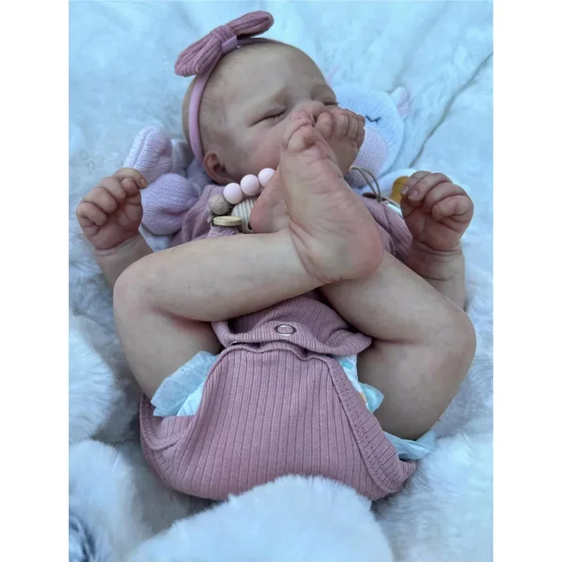 48Cm Afgewerkte Pop Reborn Baby Pascale Levensechte Zachte Aanraking 3d Huid Met De Hand Geschilderd Meerdere Lagen Met Genese Verf Bebe Reborn