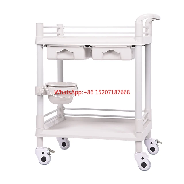 HAT-01 Medical Clinic ABS trolley Crash Cart Plastic Emergency Medicine Trolley For Hospital