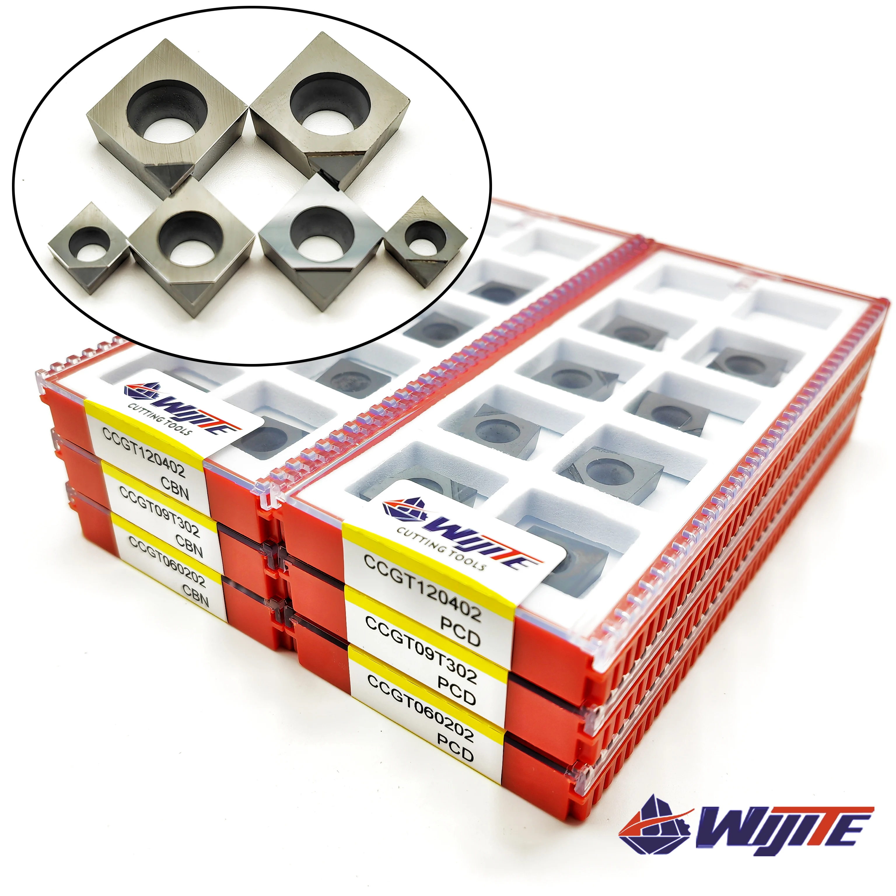 Ferramenta de Torneamento Interna de Alta Dureza Pcd Cbn Ccgt060202 04 Ccgt09t302 04 08 Ccgt120402 04 Cnc Qualidade Círculo Exterior