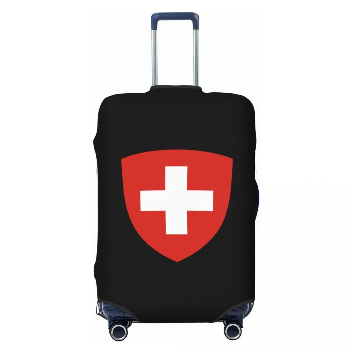 Cubierta de equipaje personalizada con bandera de escudo de Suiza, Protector de maleta de viaje de moda, cubierta protectora para 18-32 pulgadas