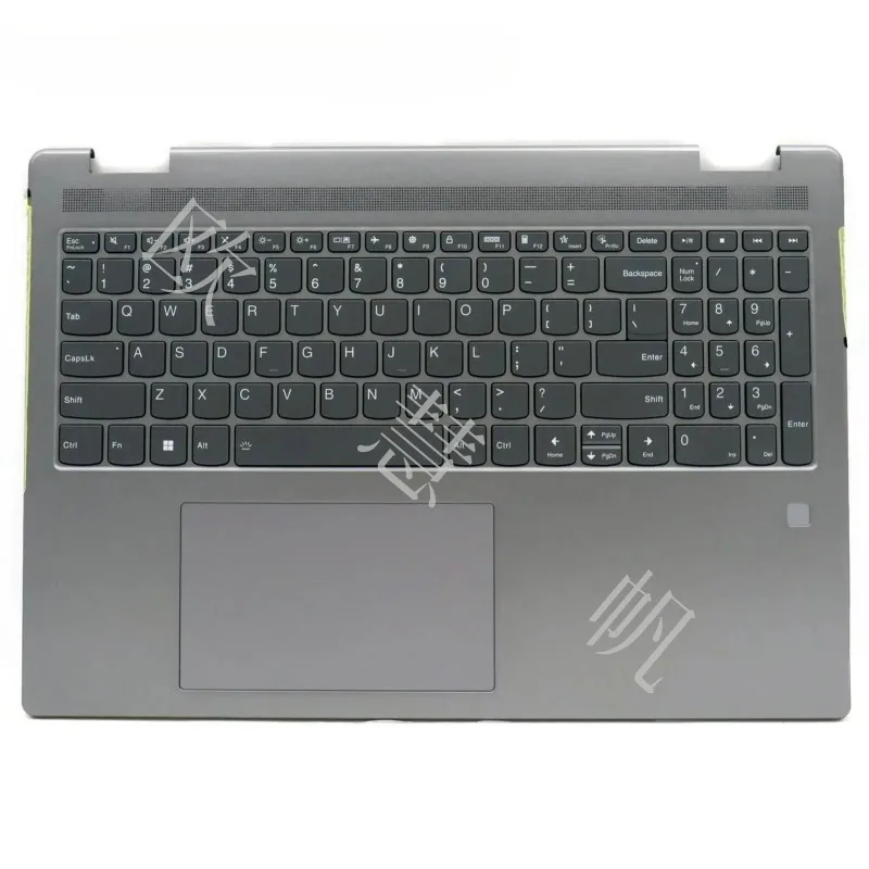 T New Repair Accessories for Lenovo YOGA 7-16IAH7 Laptop Palmrest Upper Cover with US Backlit Keyboard Gray 5CB1J03930