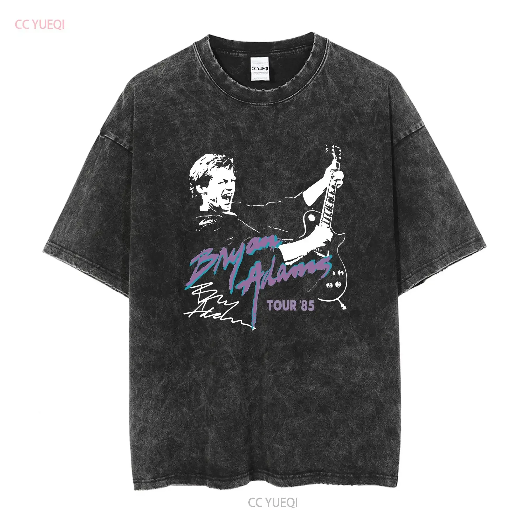 Vintage Bryan Adams In 85 Tour T Shirt Classic Black S 234XL H389 vintage Washed Slightly Breathable Comfortable fashion Soft