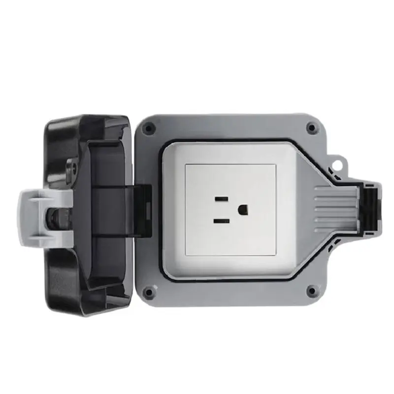 [NEWA08R】 Industrial Grade IP66 Waterproof Socket Universal Us Plug Outdoor Charging 3 Pin Design