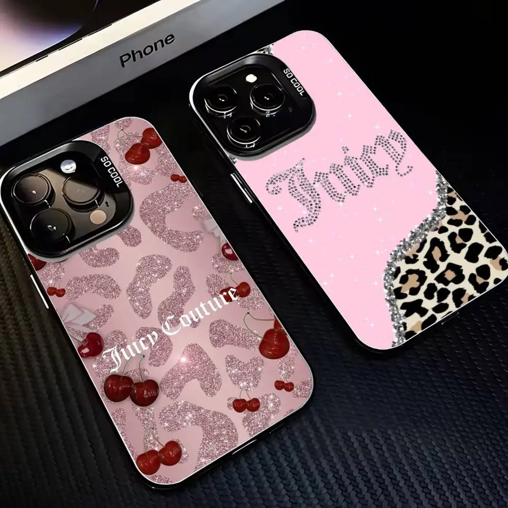 

juicy couture Phone Case For iPhone17,16,15,14,13,12,11 Plus,Pro Max Black Matte Shockproof Cover
