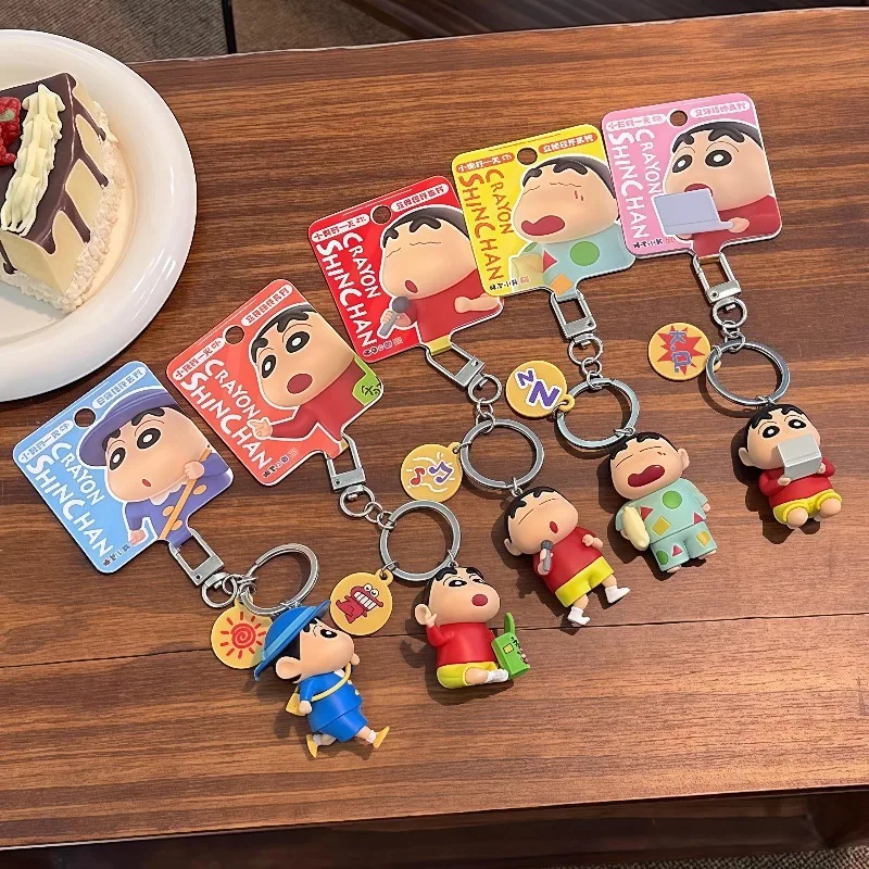 Breloczek Crayon Shin-Chan Anime Mały Nowy Dzień Figurka Zawieszka do Torby Kreskówka Akcesoria do Kluczy Zabawki dla Dzieci Prezent