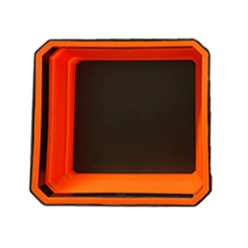 Foldable Silicone Tools Parts Tray Screw Storage Box Collapsible Tool Storage Holder Box 4.5in