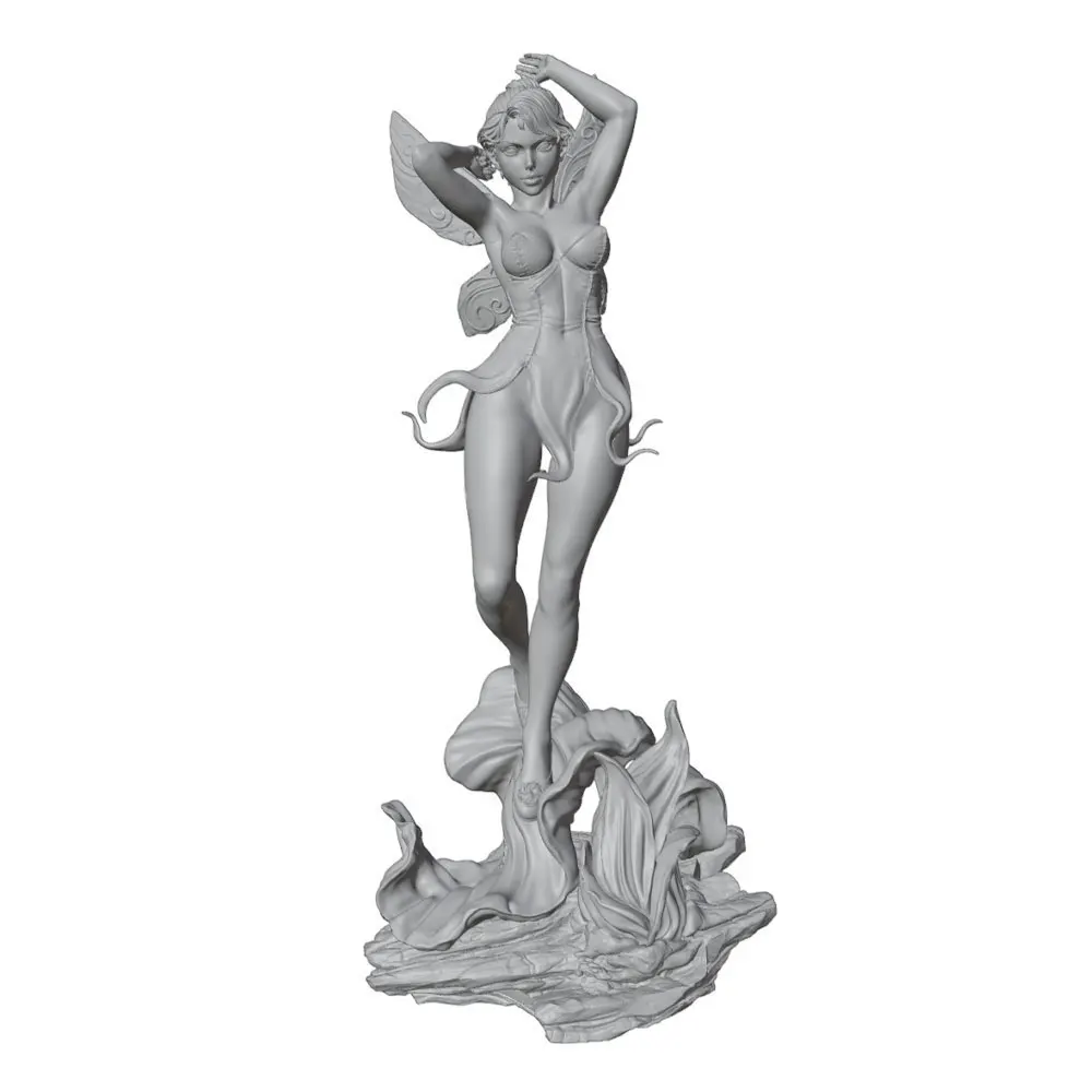 1/24/12/6 Desk ornament,Scale Resin Model Kit,NSFW,Sexy Fairy Girl – Mini 3D-Printed Grey GK Statue ,Unpainted, Unassembled