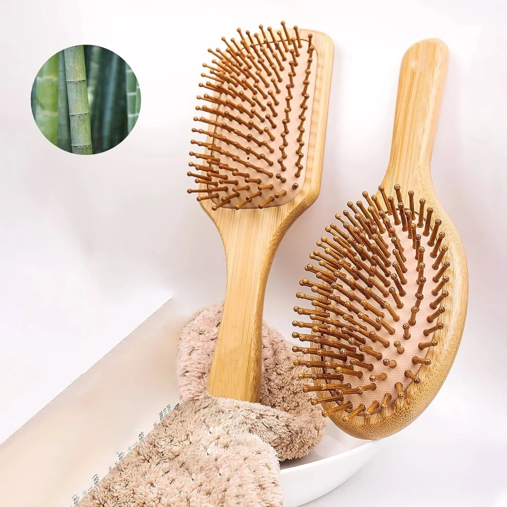 1PC Bamboo Paddle Comb Air Cus - Bamboo Hair Brush recension och pris