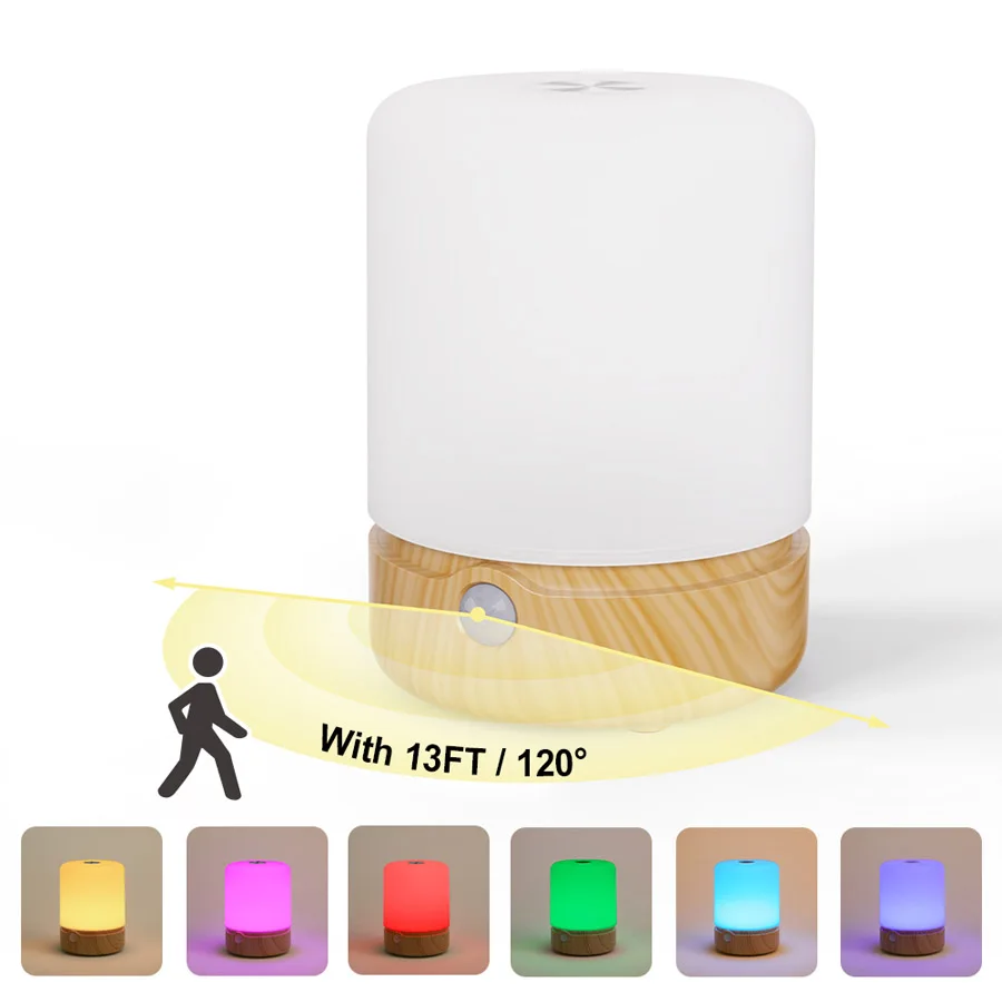 

Rechargeable Sensor Night Light LED Touch Changing Table Lamp RGB 8 Color Dimmable Bedside Lamp For Bedroom Bedside Decor Lamp